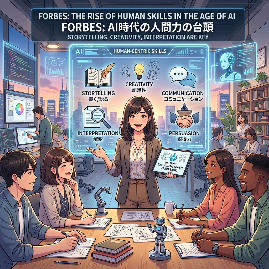 Forbes: The Rise of Human Skills in the Age of AI; storytelling, creativity, interpretation, communication, and persuasion